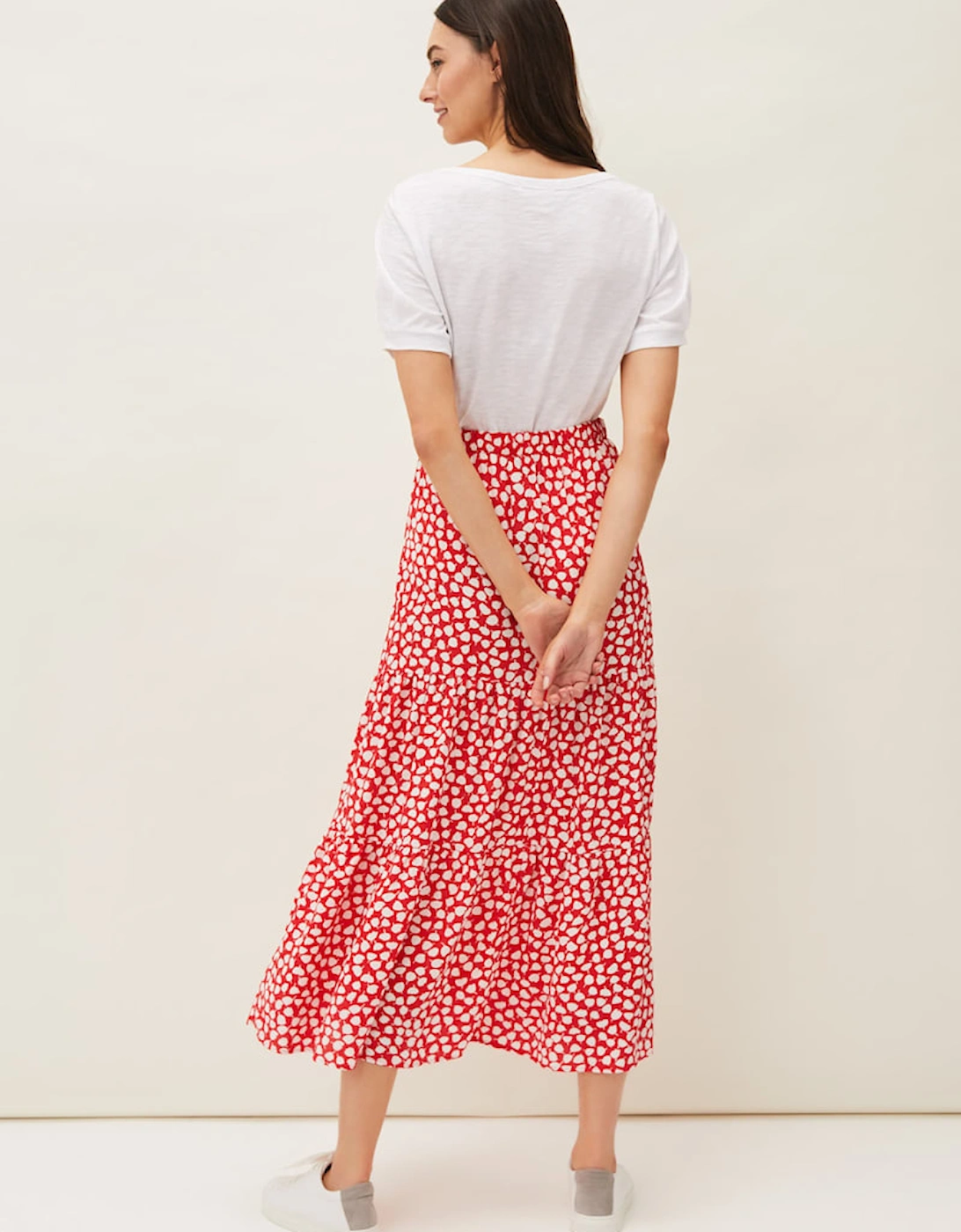 Tana Leaf Print Maxi Skirt