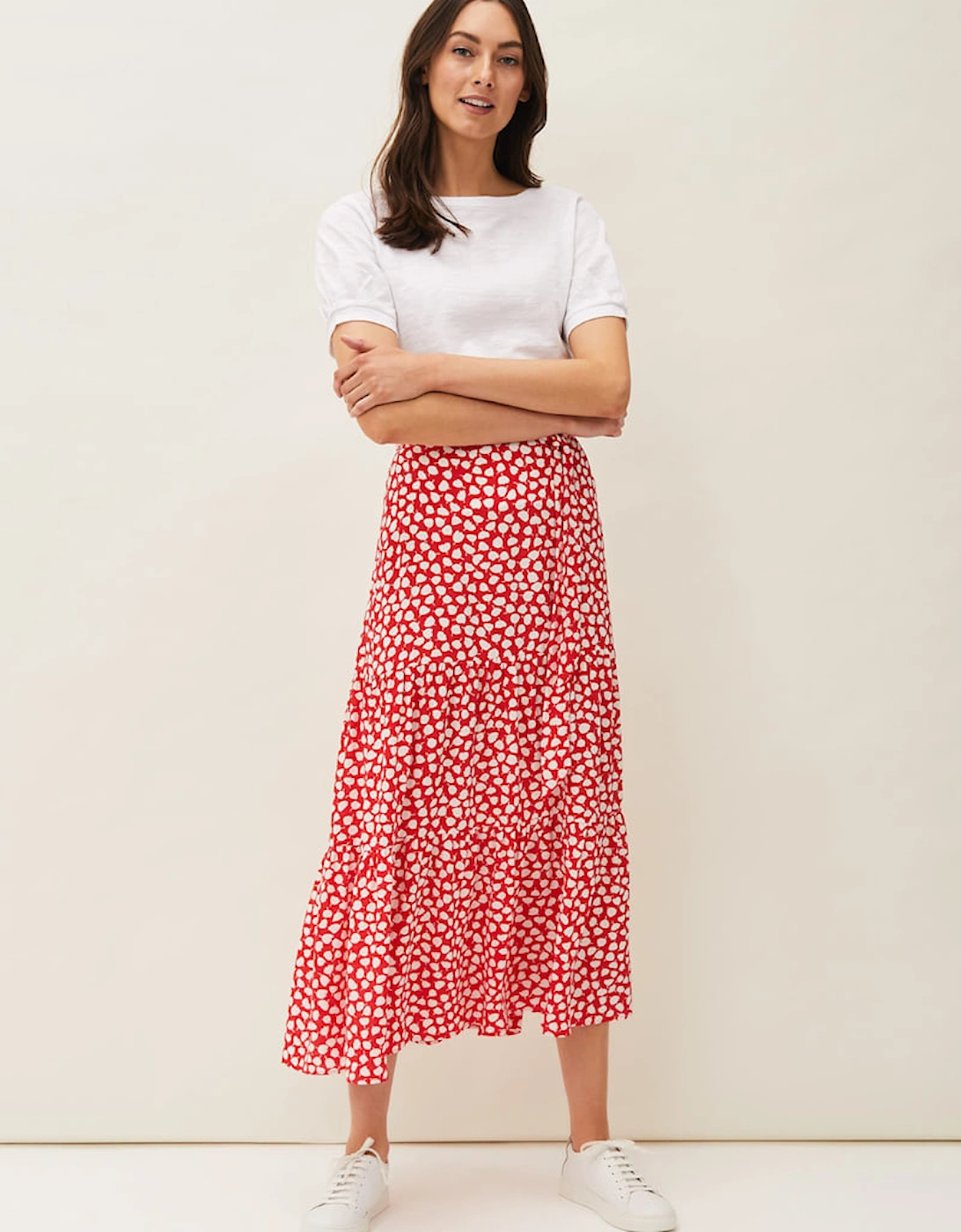 Tana Leaf Print Skirt