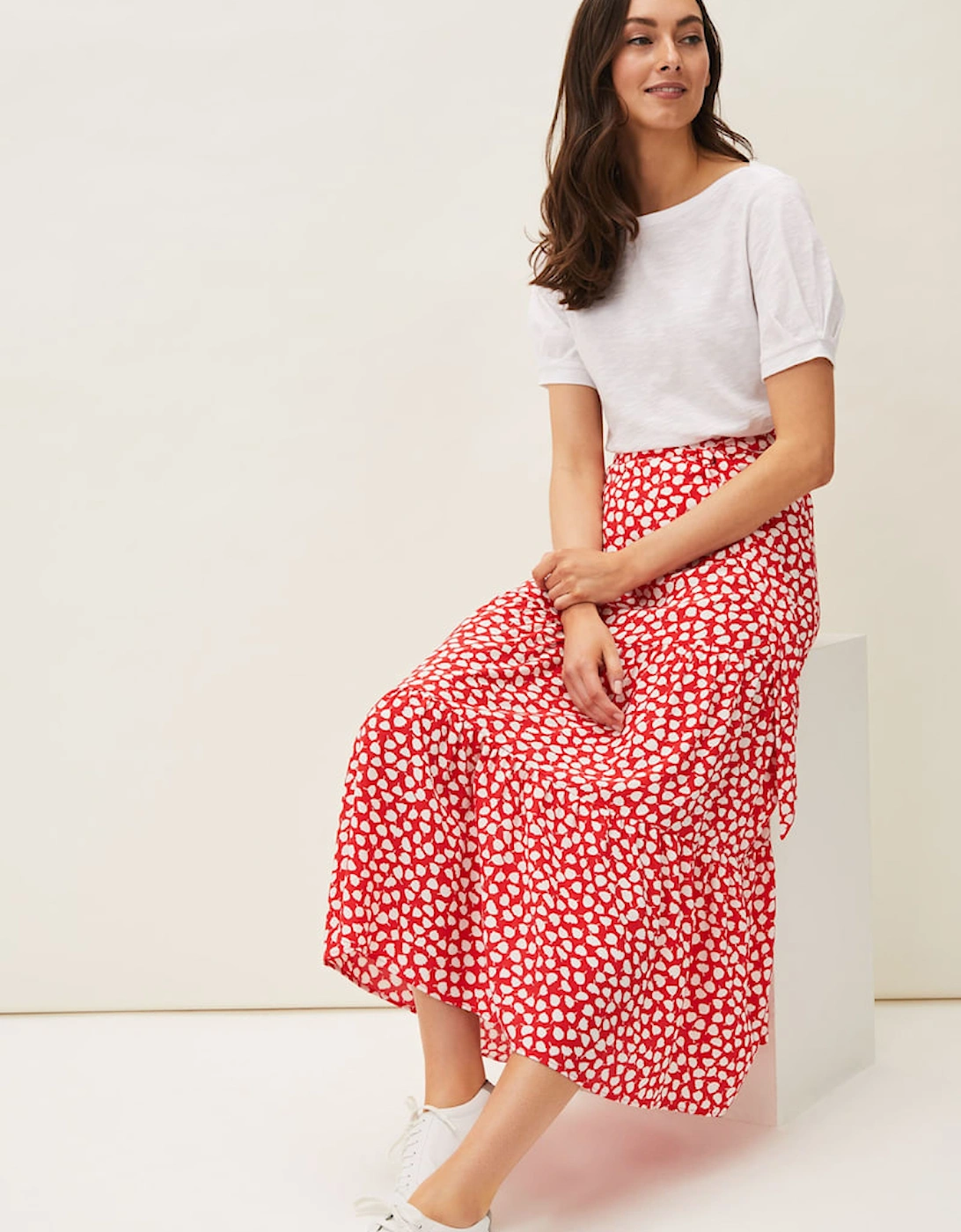 Tana Leaf Print Skirt