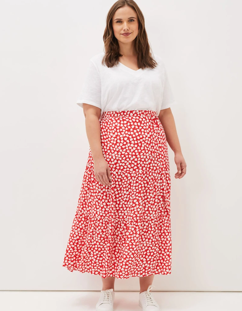 Tana Leaf Print Skirt