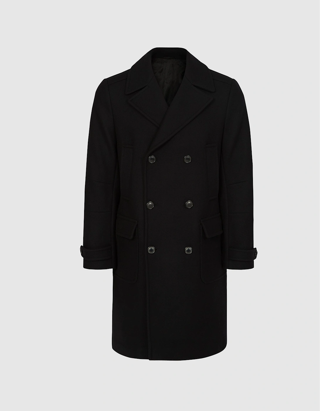 Wool Blend Twill Overcoat, 2 of 1
