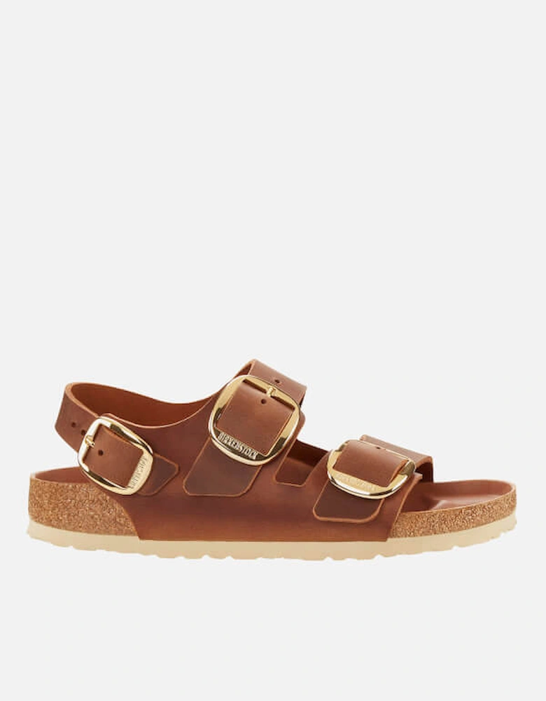 Milano Buckle Oiled Leather Sandals