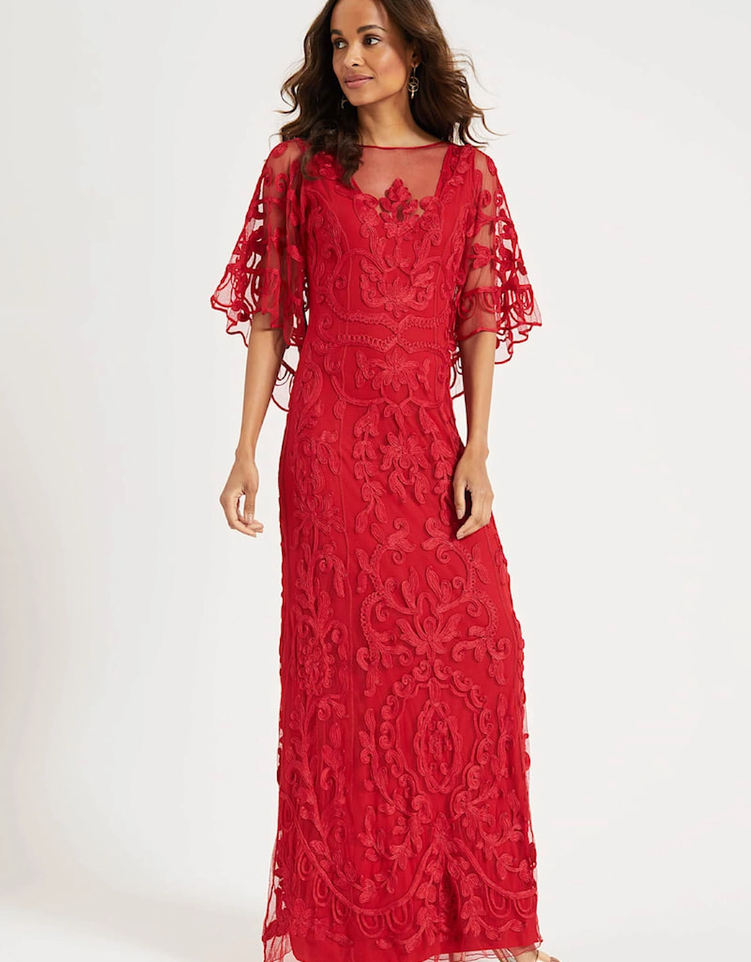 Aviana Tapework Lace Maxi Dress, 8 of 7