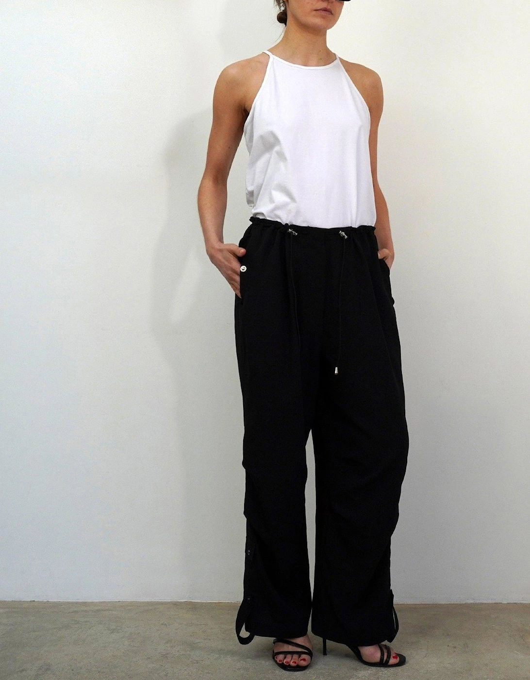 Parachute Wide Leg Trouser - Black, 3 of 2