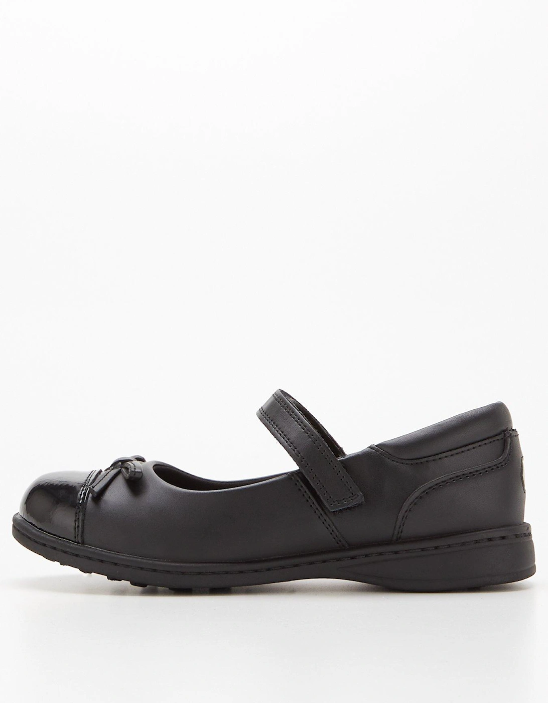 Older Kids Mary Jane Leather School Shoe - Black Standard Fit, 2 of 1