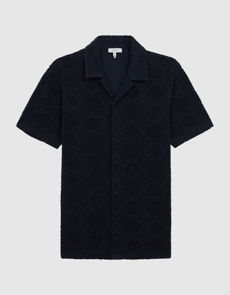 Bloom Jacquard Cuban Collar Shirt