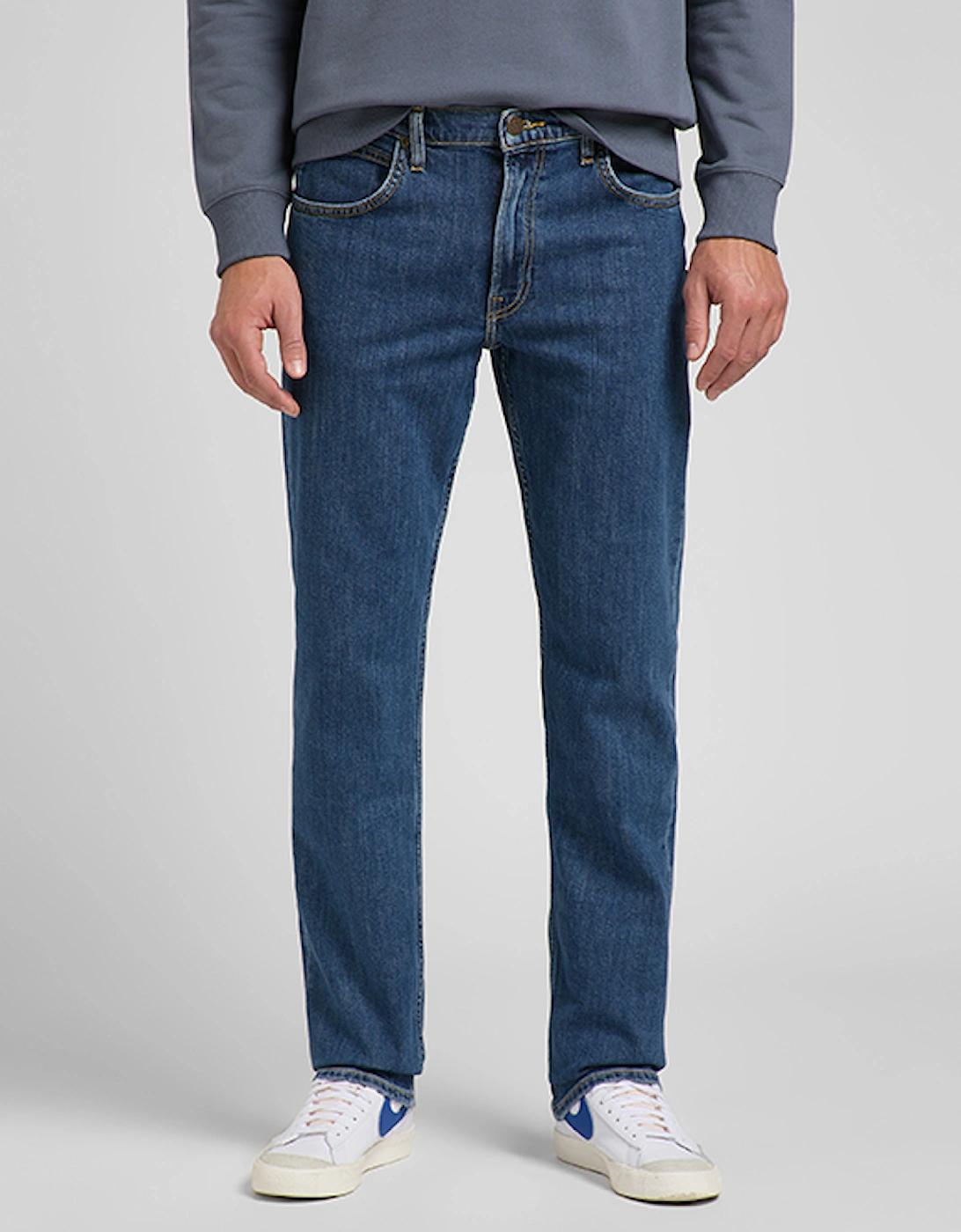 Men's Brooklyn Straight Mid Stonewash Jeans, 9 of 8