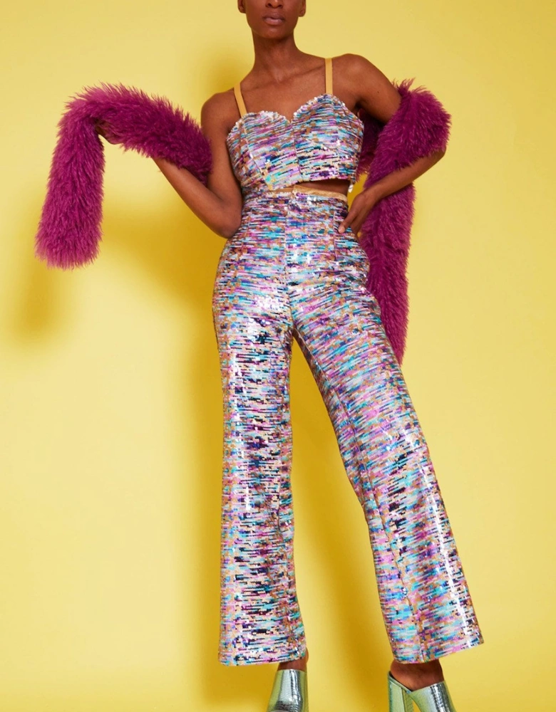 Multi-Coloured Sequin Flares