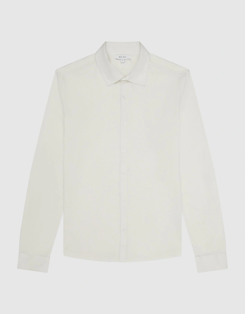 Mercerised Cotton Button-Through Shirt