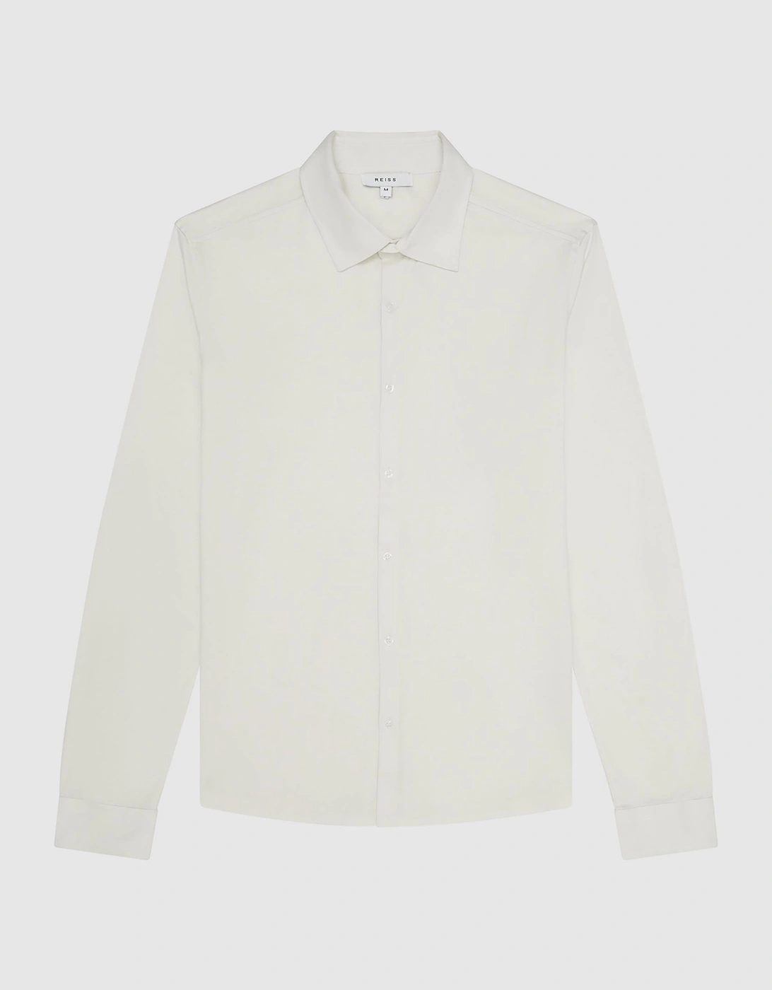 Mercerised Cotton Button-Through Shirt, 2 of 1
