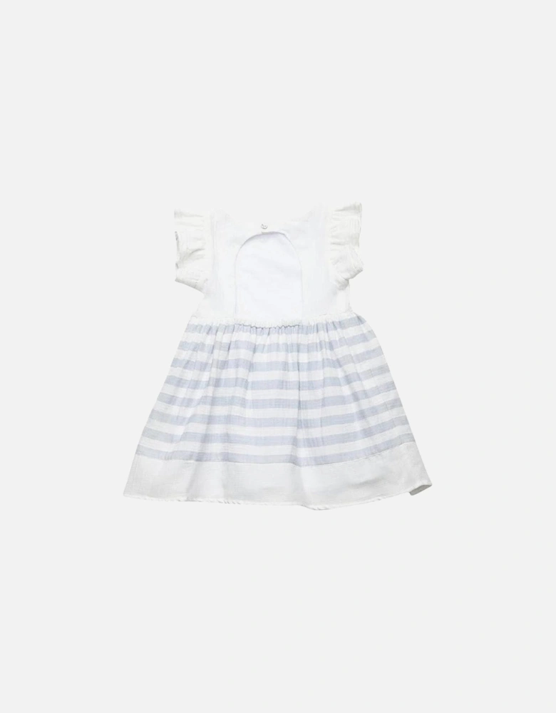 Girls White & Grey Dress