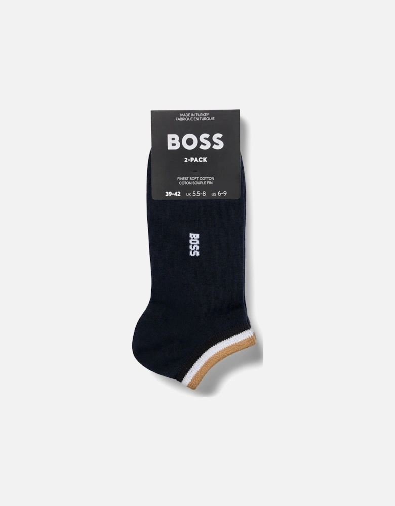 Boss 2 Pack Uni Stripe Cc Socks Dark Blue