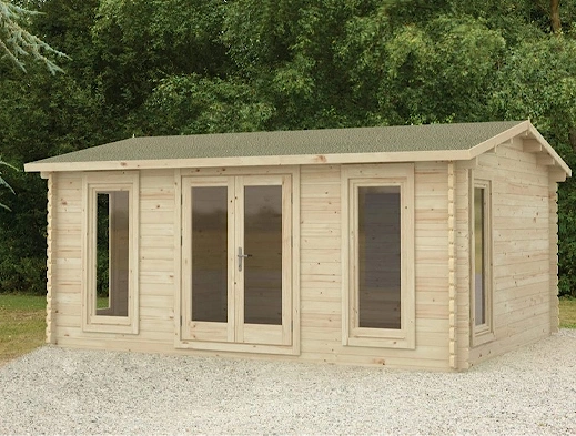Garden Rushock 5.0m x 4.0m Log Cabin - Apex Roof Double Glazed 24kg Polyester Felt Plus Underlay, 8 of 7