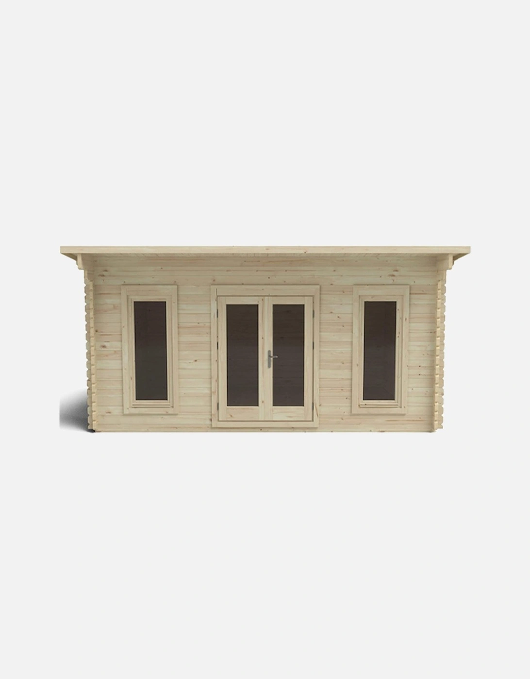 Garden Mendip 5.0m x 4.0m Log Cabin - Pent Roof Double Glazed 24kg Polyester Felt No Underlay