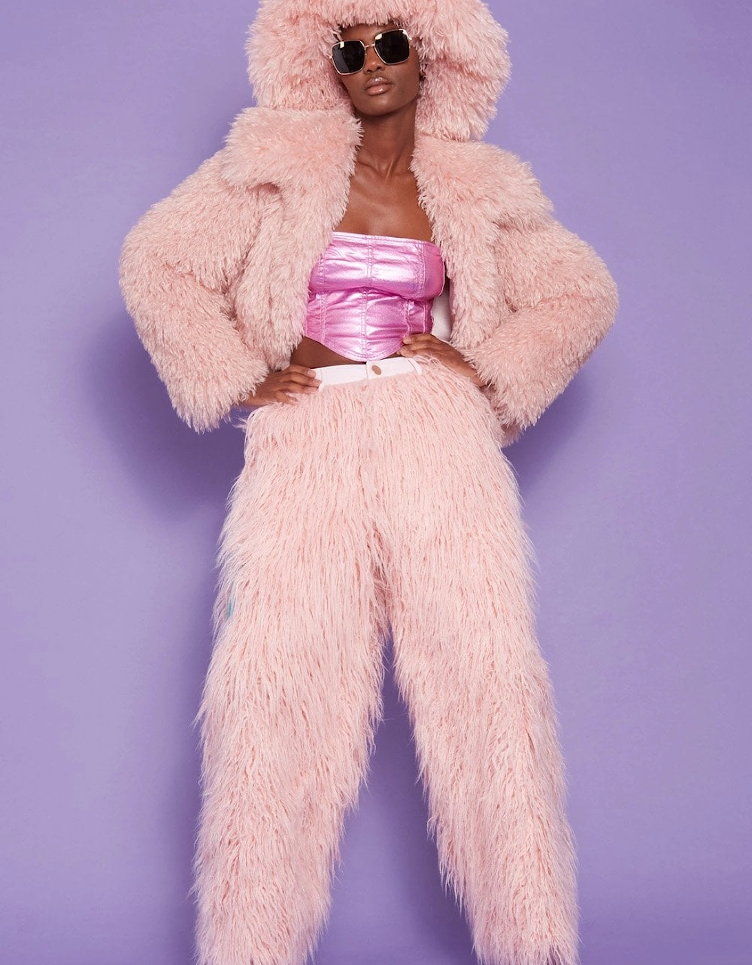 Bamboo Lyocell Knitted Vegan Faux Shearling Jacket