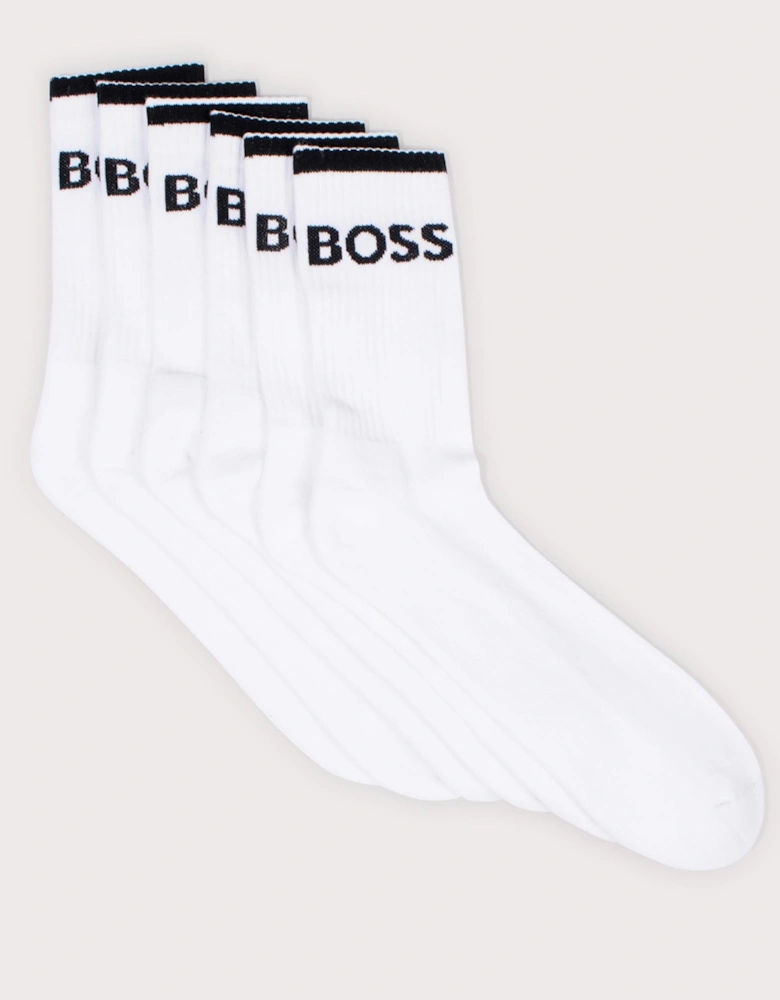Six Pack of Quarter Length Stripe CC Socks