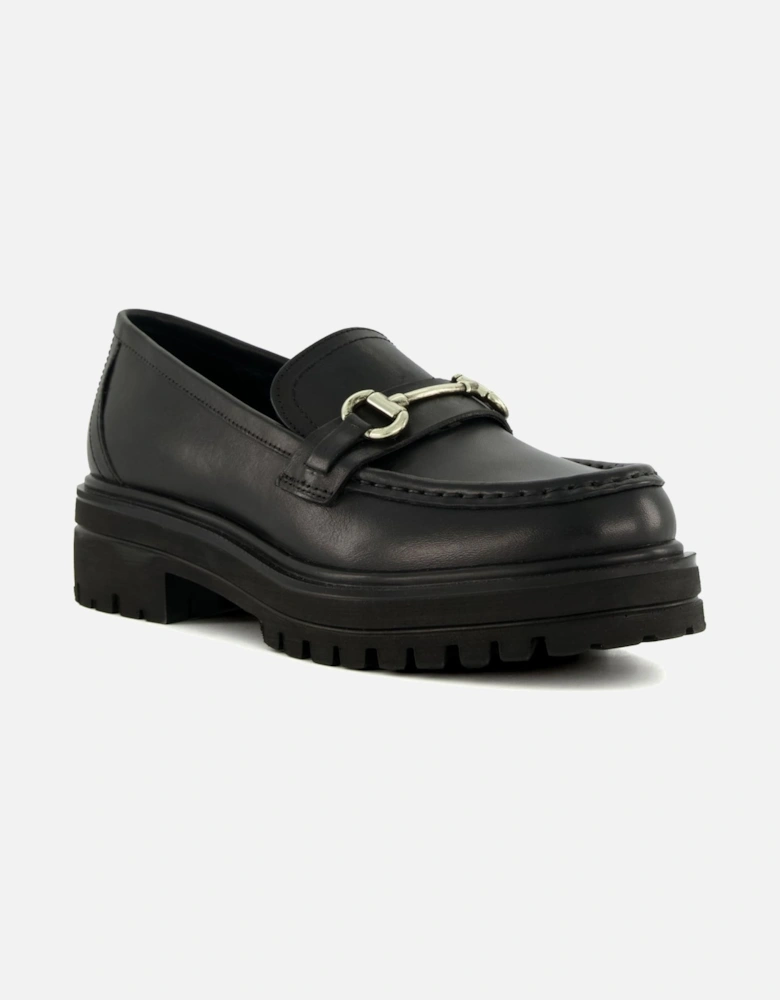 Ladies Glacial - Leather Track Sole Snaffle Loafers