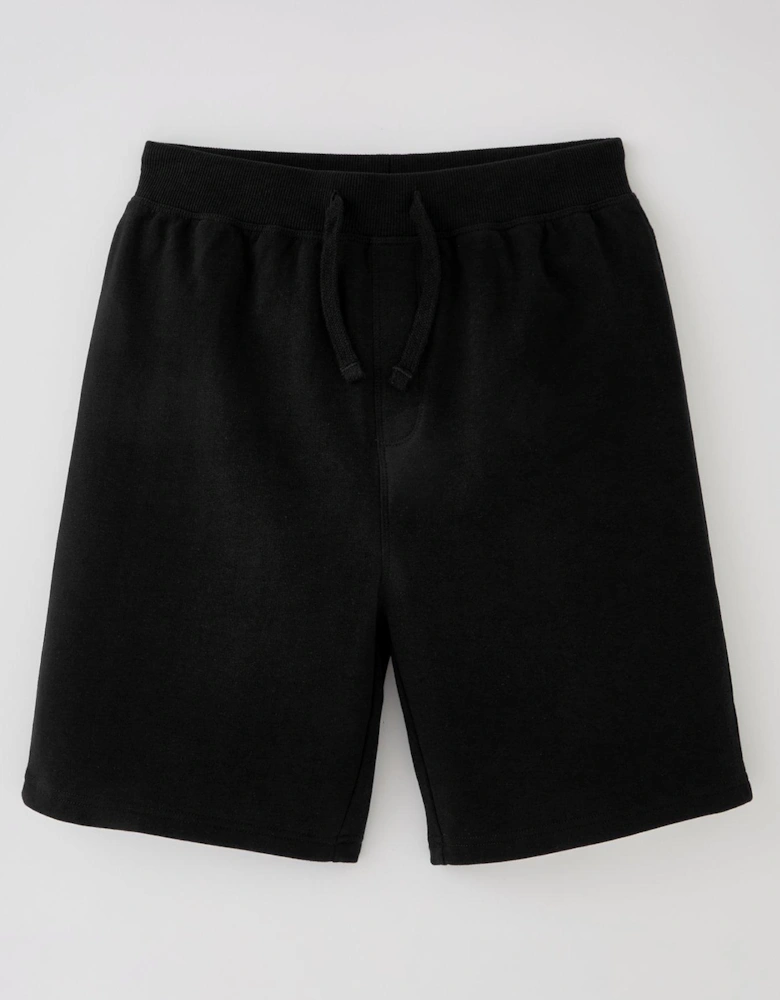 Unisex Single Jog Short - Black