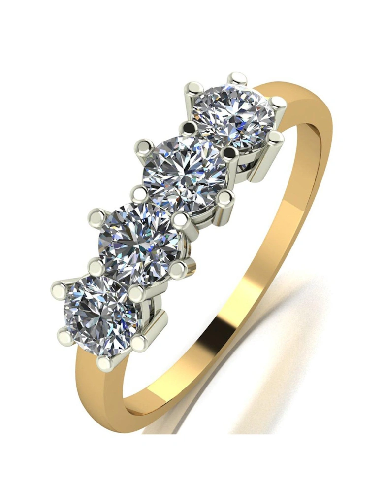 9ct Gold 4-Stone 1ct Total Ring