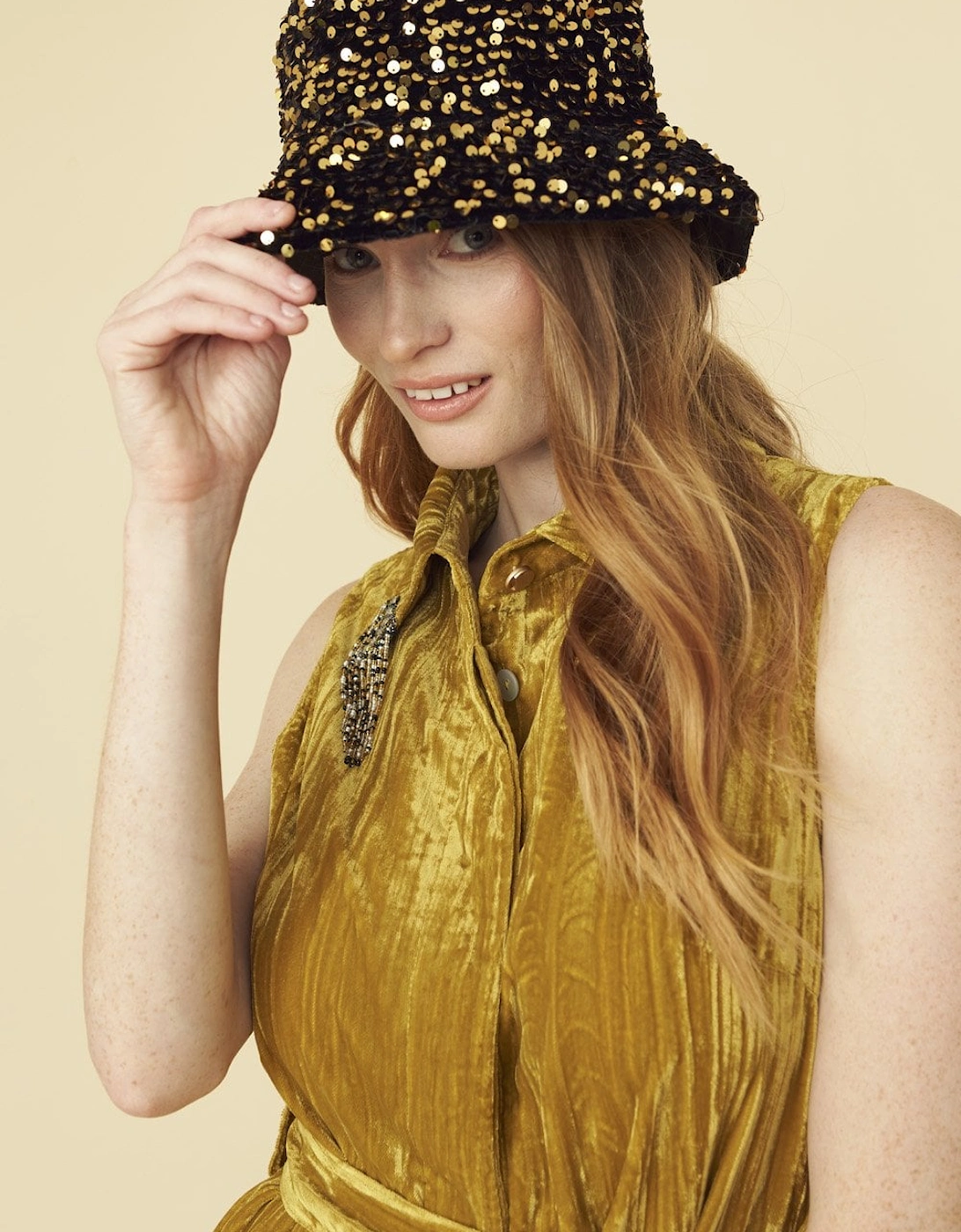 Gold Sequin Bucket Hat, 4 of 3