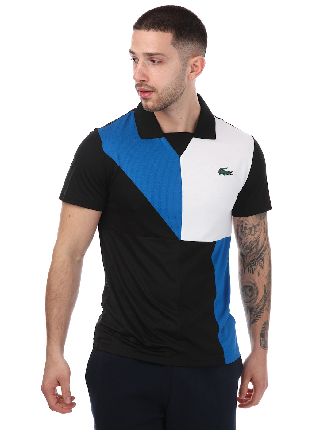 Mens Sport Colour-Block Ultra Dry Pique Polo Shirt, 5 of 4