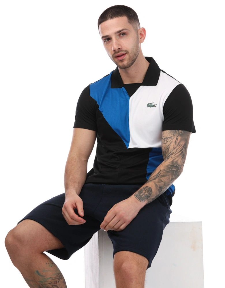 Mens Sport Colour-Block Ultra Dry Pique Polo Shirt