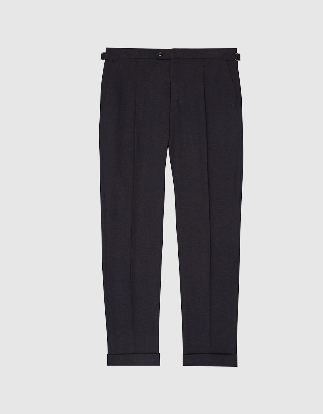 Linen Blend Pleated Trousers, 2 of 1