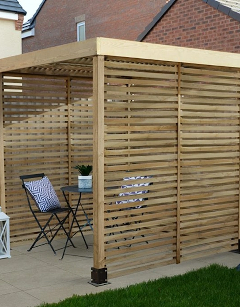 Garden Modular Pergola with 3 Side Panel Pack