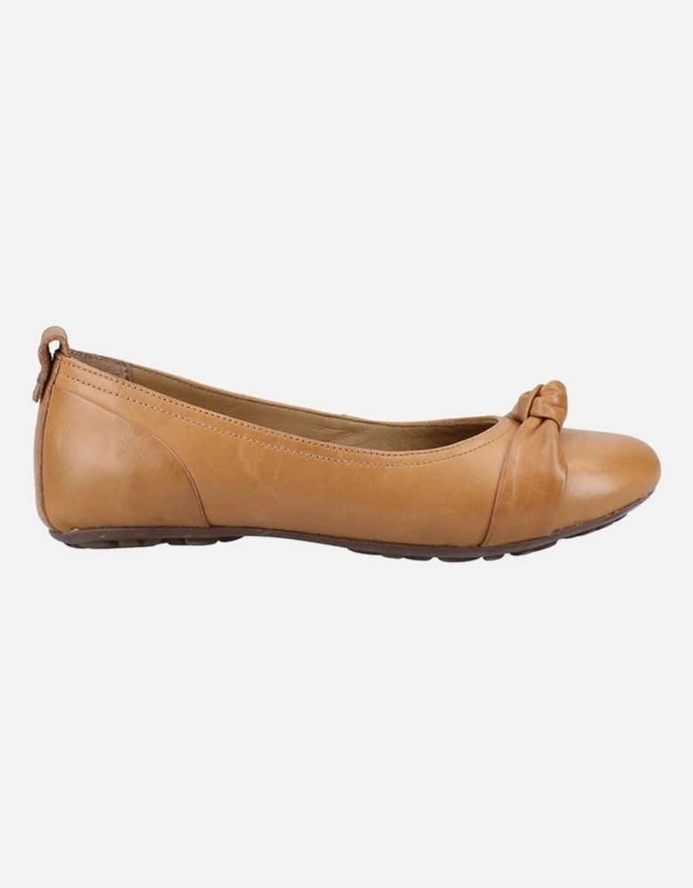 Womens/Ladies Jada Knot Ballerina Leather Pumps