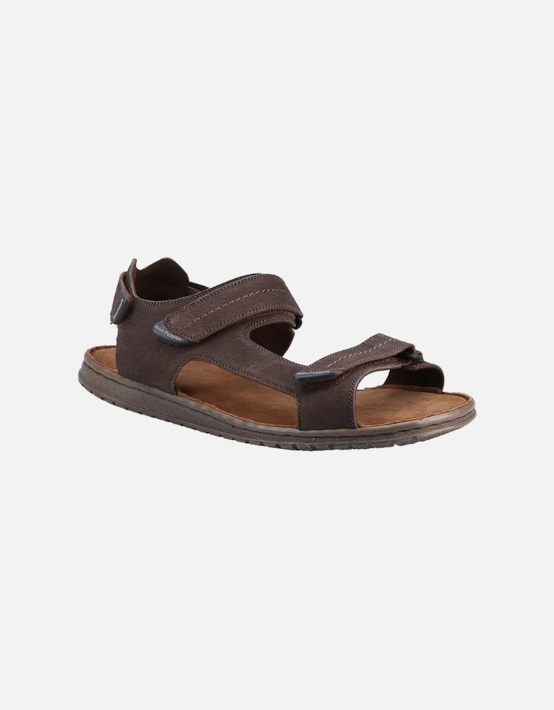 Mens Neville Leather Adjustable Strap Sandals