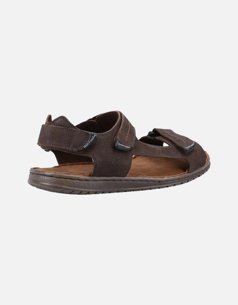 Mens Neville Leather Adjustable Strap Sandals