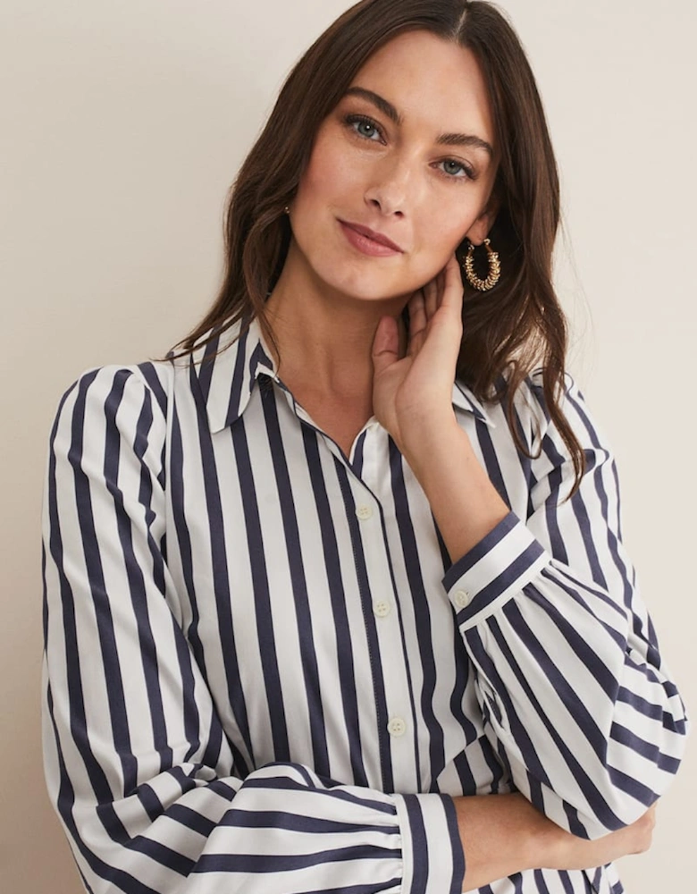 Henley Striped Midaxi Dress