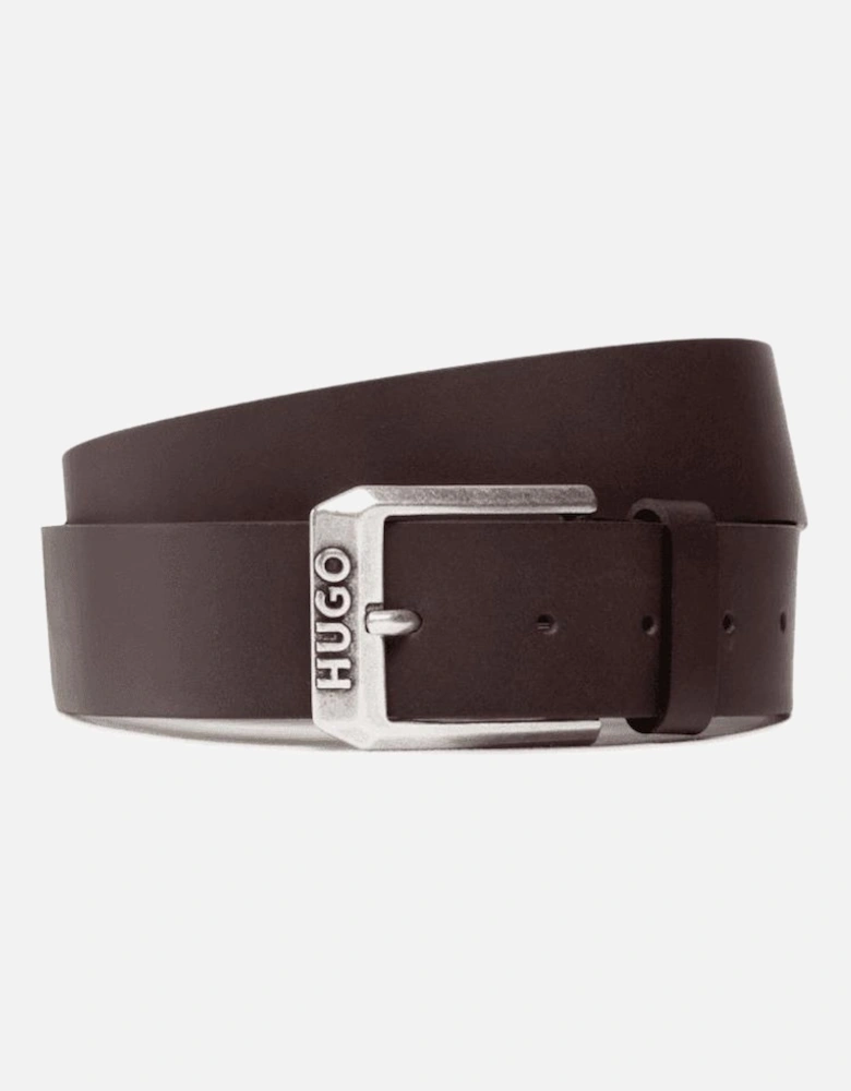 HUGO Buckle Leather Brown Belt