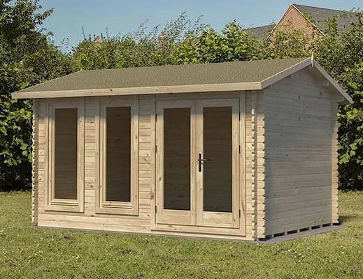 Garden Chiltern 4.0m x 3.0m Log Cabin - Apex Roof Double Glazed 24kg Felt Plus Underlay, 9 of 8