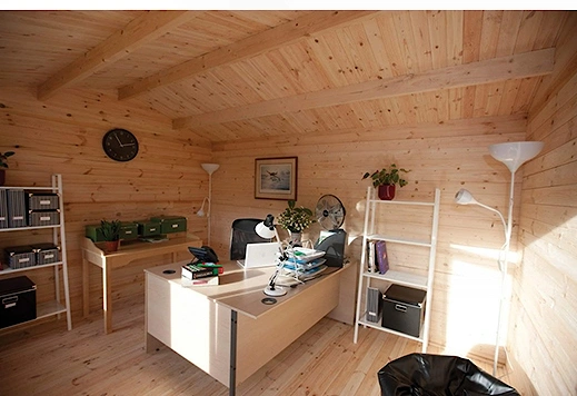 Garden Chiltern 4.0m x 3.0m Log Cabin - Apex Roof Single Glazed 24kg Felt Without Underlay