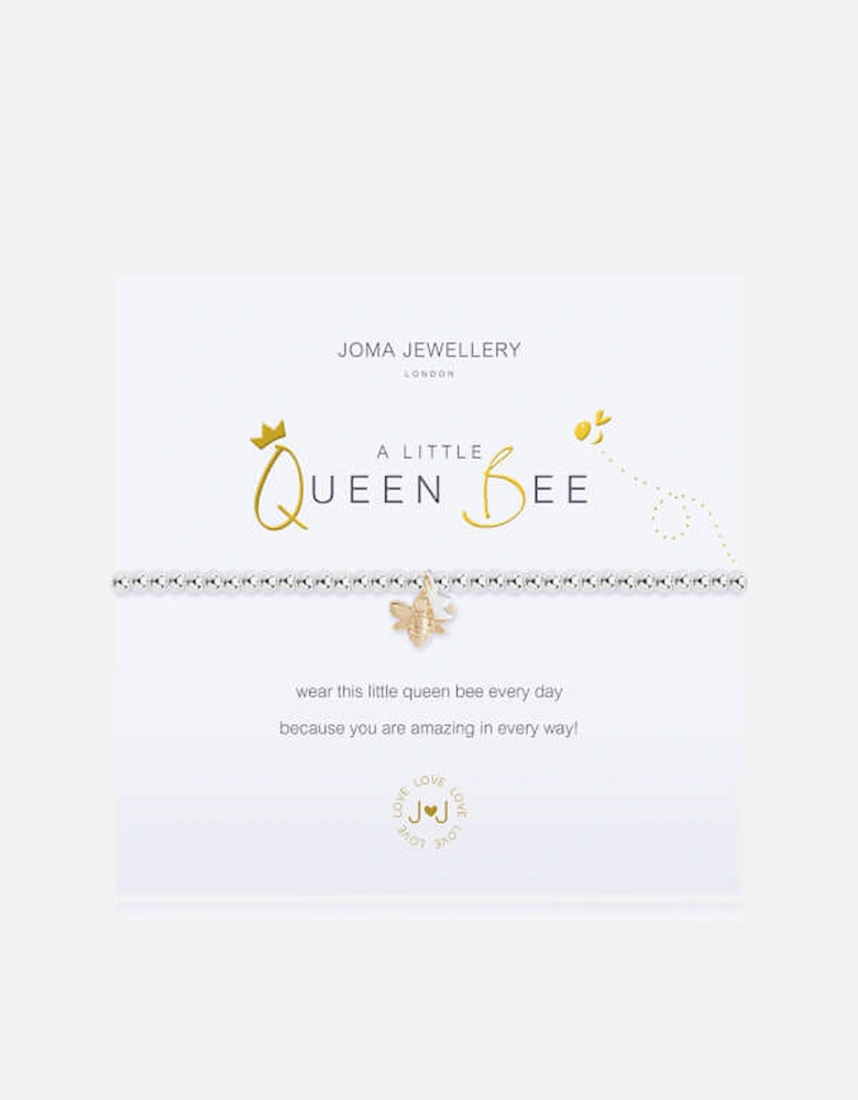 Women's A Little Queen Bee Bracelet - Silver/Gold