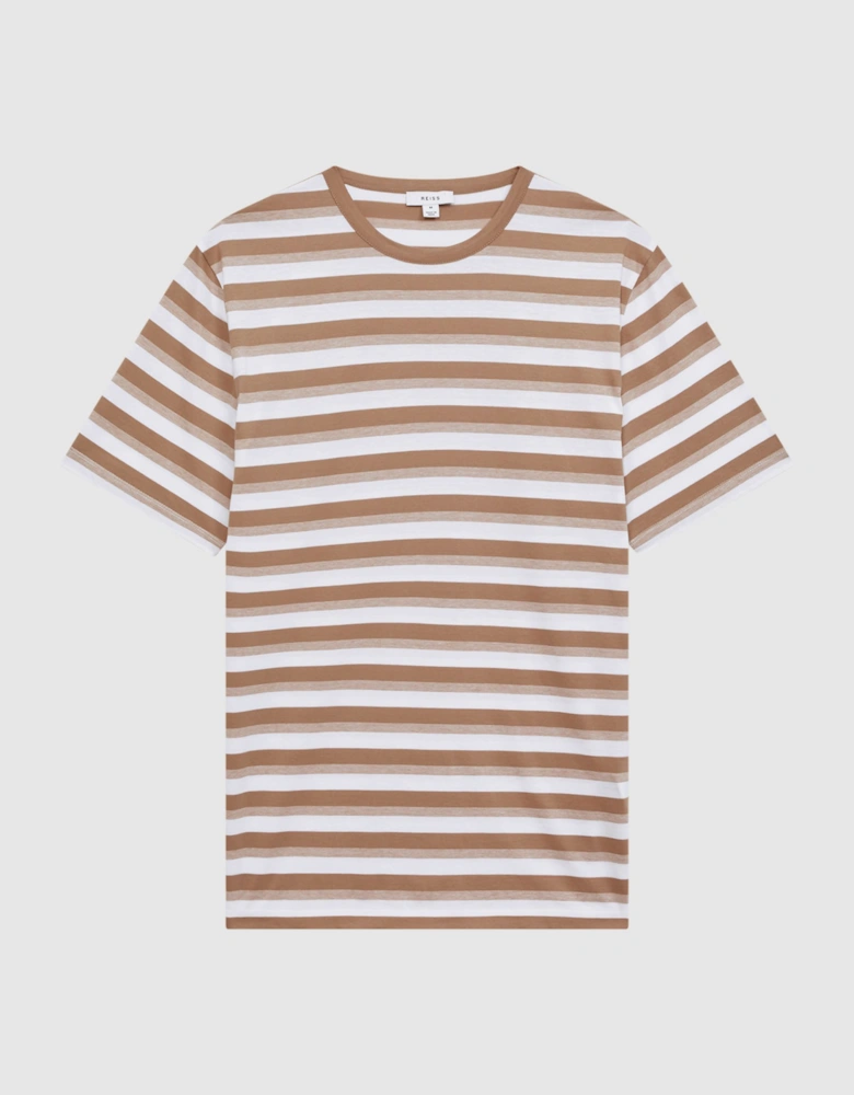 Cotton Crew Neck Striped T-Shirt