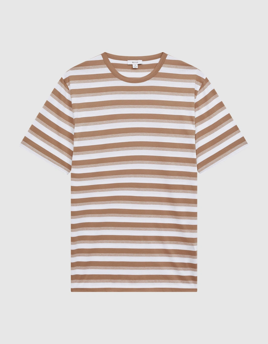 Cotton Crew Neck Striped T-Shirt, 2 of 1