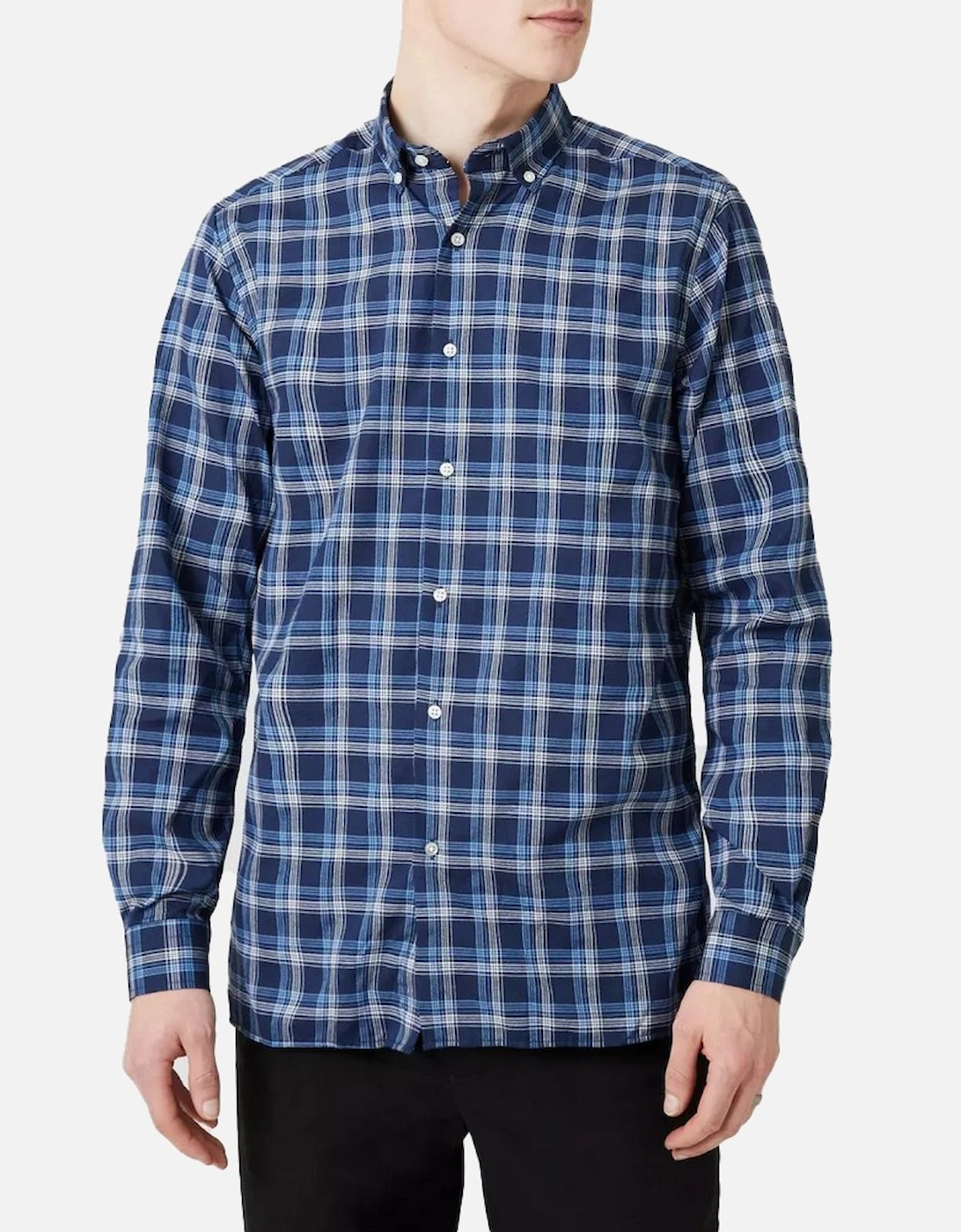 Mens Classic Double Checked Long-Sleeved Shirt, 4 of 3
