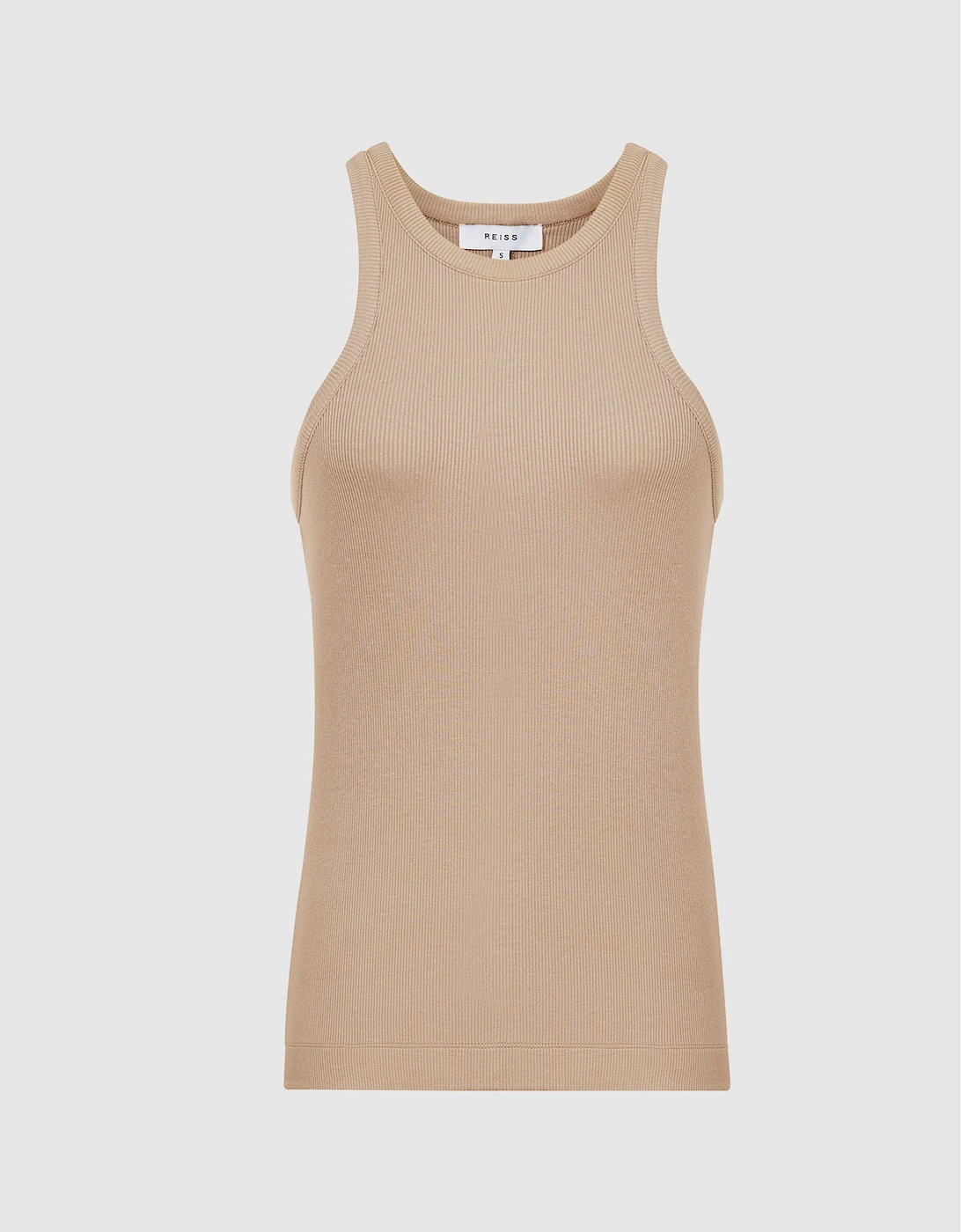 Ribbed Jersey Racer Tank Top, 2 of 1