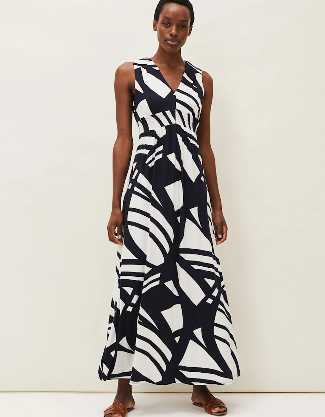 Ostia Abstract Stripe Maxi Dress, 13 of 12