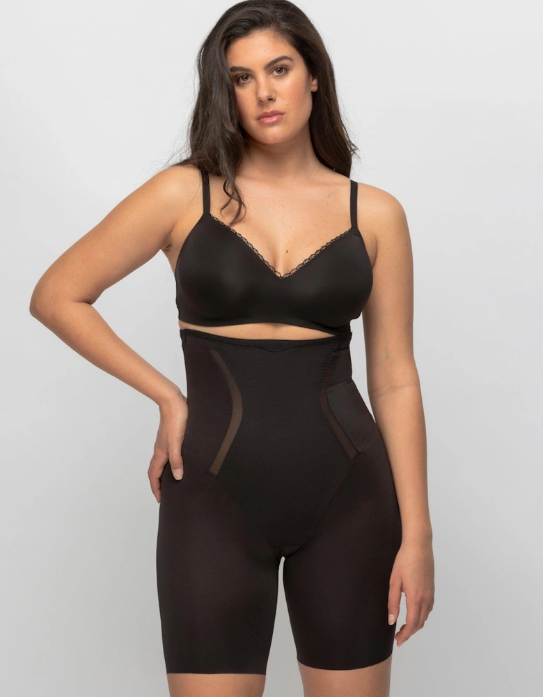 Firm Foundations Hi Waist Thigh Slimmer - Black