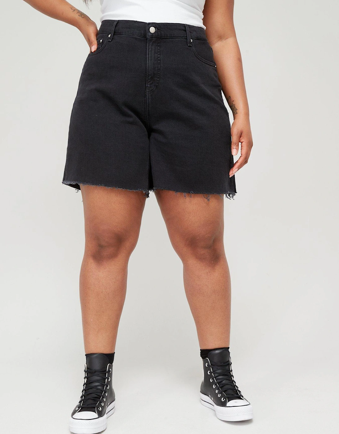 Plus Bermuda Mom Shorts - Black, 6 of 5