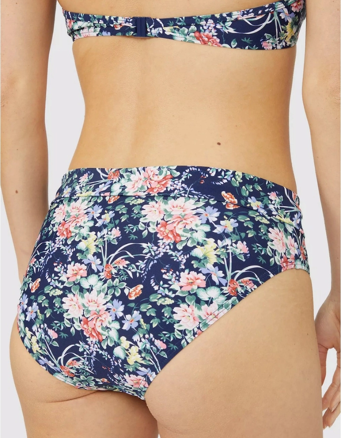 Womens/Ladies Floral Fold Over Bikini Bottoms