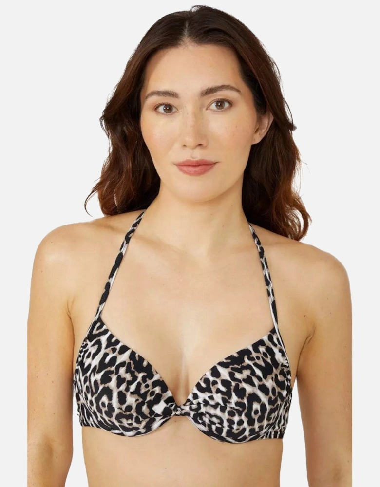 Womens/Ladies Leopard Print Underwired Bikini Top