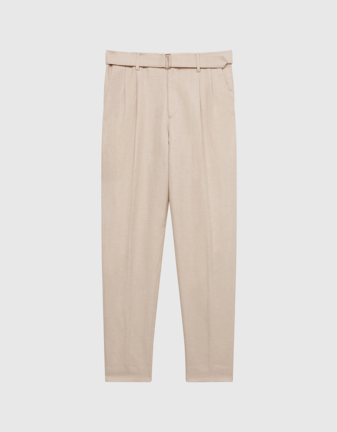 Cotton-Linen Buckled Trousers, 2 of 1