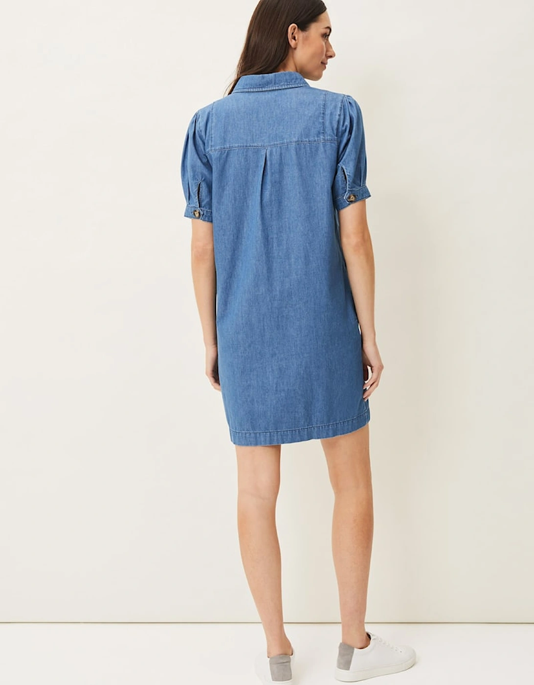 Kiah Puff Sleeve Denim Dress