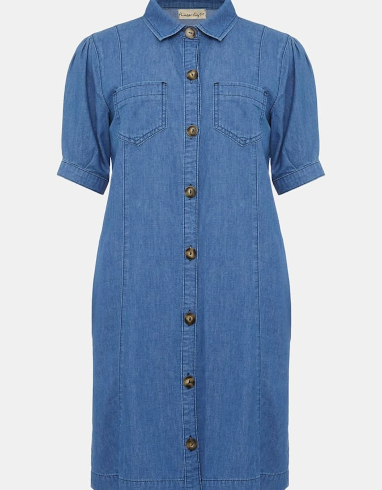 Kiah Puff Sleeve Denim Dress