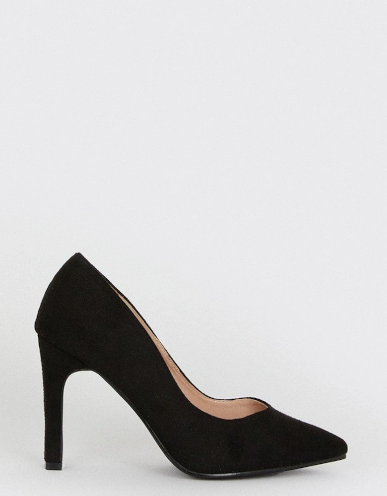 Womens/Ladies Delma Wide Slim Heel Court Shoes