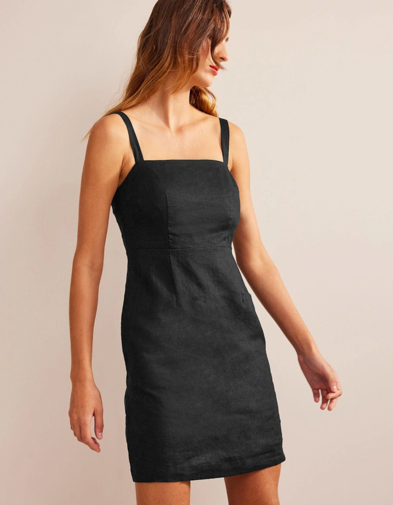 Strappy Linen Mini Dress